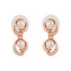 Stunning Estele Rose Gold Pearl Drop Earrings for Women