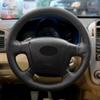 Braids On Steering Wheel For Kia Cerato 2005 2006 2007 2008 2009 - 2012 For Old Kia Ceed Car Steering Wheel Leather Cover Black