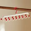 Multifunctional Clothes Hanger Rotatable Rotating Multi-Hook Hanger Space Saving Hanger Foldable For Bedroom Wardrobe Small