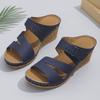 Sandals for Women Summer Metal Buckle Sandals Fashion Peep Toe Wedge Casual Thick Bottom Light Comfort Beach Slides 2024
