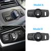 LHD RHD Headlight Lamp Rotary Button Foglight Switch Cover Panel Trim For BMW 5 5GT 6 7 X3 X4 Series F10 F11 F07 F06 F01 F25 F26