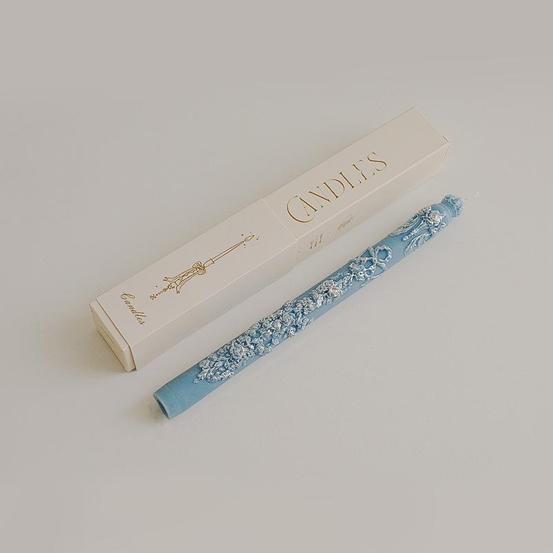 

1шт ароматерапевтические свечи романтические изысканные домашние ароматы для вечеринки длинные свечи для украшения дома длинные стержневые свечи для ресторана 5 цветов синий