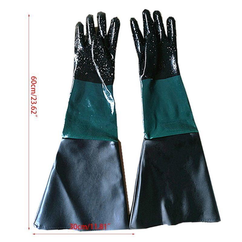 Rubber Sand Sandblasting Gloves For Sandblast Cabinets Safety