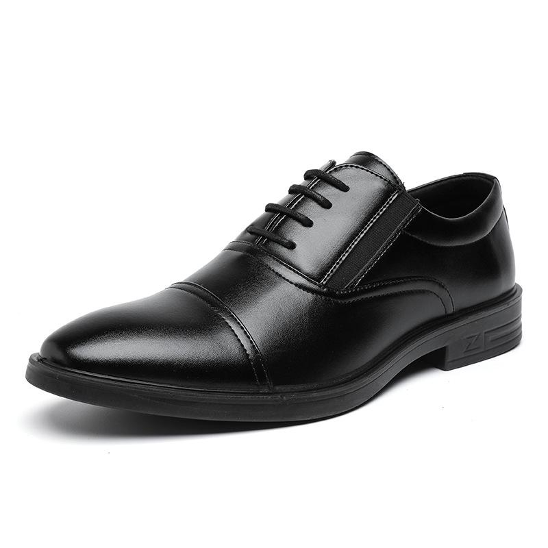 Sapatos Derby Masculinos da Moda Outono Estilo Britânico Sapatos Sociais Formais Sola Antiderrapante Oxfords Masculinos Design de Painel de Contraste