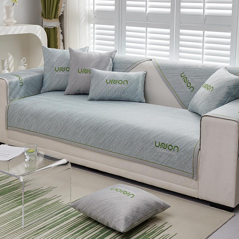 Ice Silk Sofa Cushion Summer Summer Mat Simple Modern Non-Slip Cool Pad Sofa Cover Universal Cover Cloth Cushion