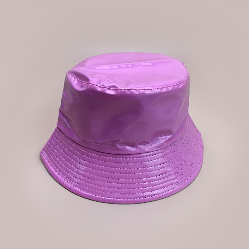 Cappelli a secchiello in pelle verniciata di nicchia Nuovi unisex Parasole Semplici Traspiranti Bicolore Versatili Moda Personale Cappelli da pescatore
