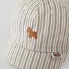 Personalized Striped Puppy Toddler Baseball Cap - Windproof Sun Protection for Spring & Fall