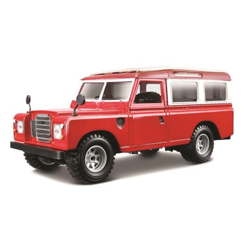 Bburago Масштаб 1/25 Land Rover Series II Красный / Литая модель автомобиля, Готовое изделие 18-22063