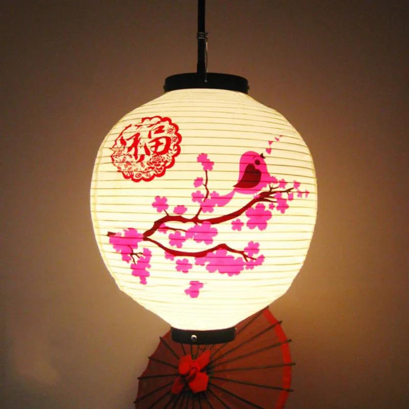 30cm Japanese Izakaya Outdoor Waterproof Decor Lanterns Sake Sushi Lamian Noodles Salmon Cuisine Restaurant Advertising Lantern