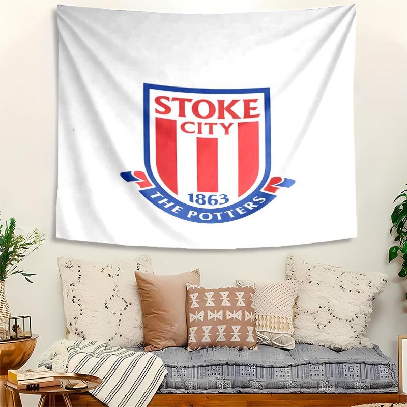 Stoke City F.C. Tapestry Wall Hanging Room Background Cloth Home Decor Beach Mat Yoga Mat Sofa Bed Sheet