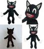 Adorable Black Cartoon Cat Plush Toy Stuffed Doll Perfect For Halloween Decorations