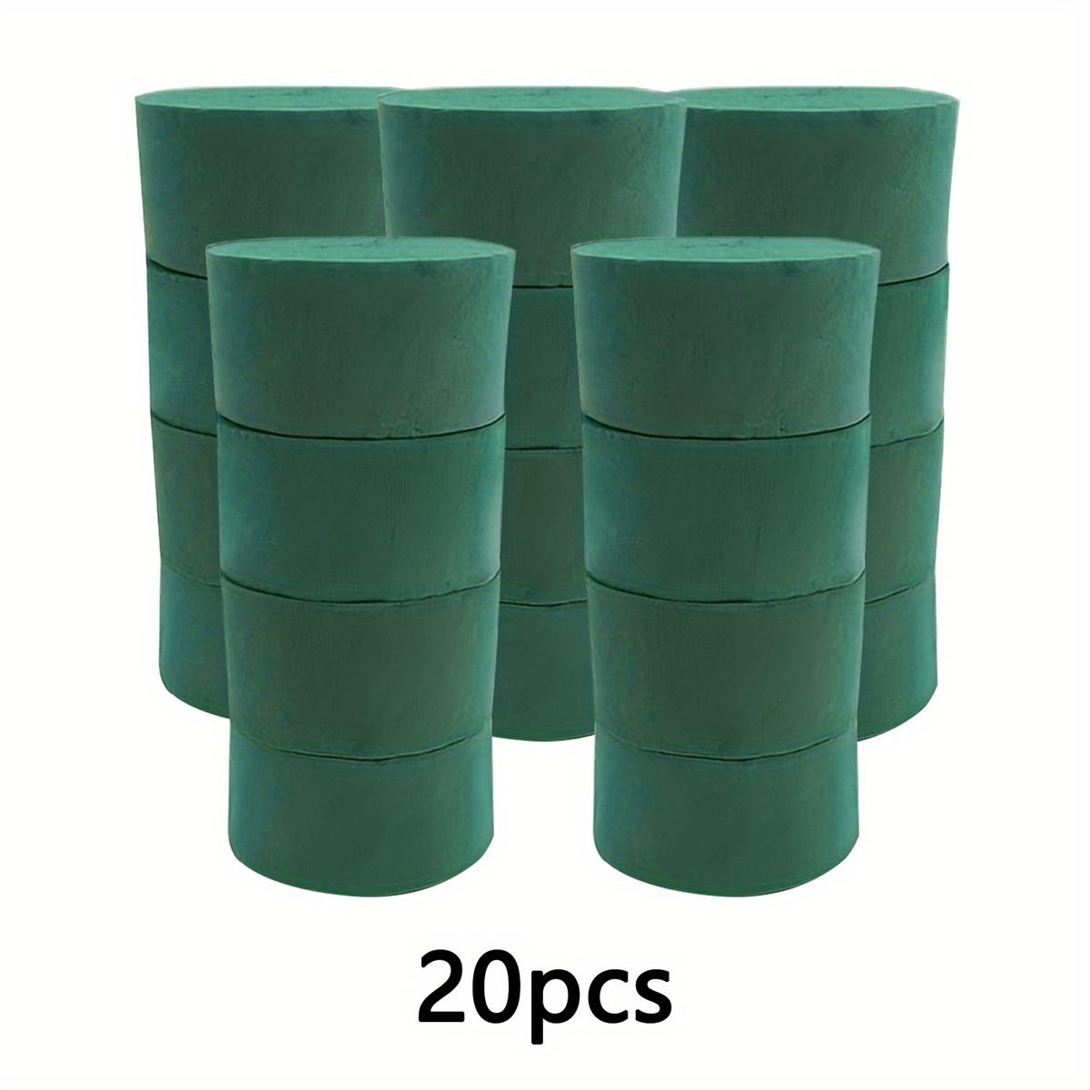 

20 8 * 4 круглых зеленых флористических пенопластовых кирпичей - пенопласт высокой плотности с открытыми ячейками, прочный, многоразовый, высококачественная цветочная композиция, естественный вид 2.87 inches