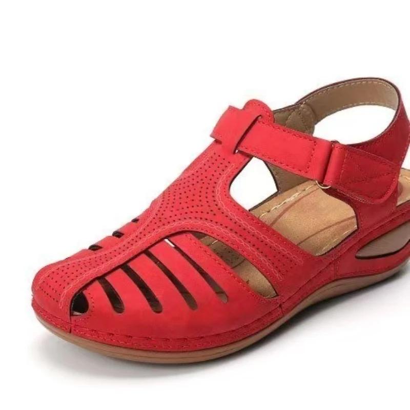 2025 Open Toe Women's Sandals New Outdoor Plus Size Solid Casual Sandals Women Summer Best Seller Rome Wedge Sandals