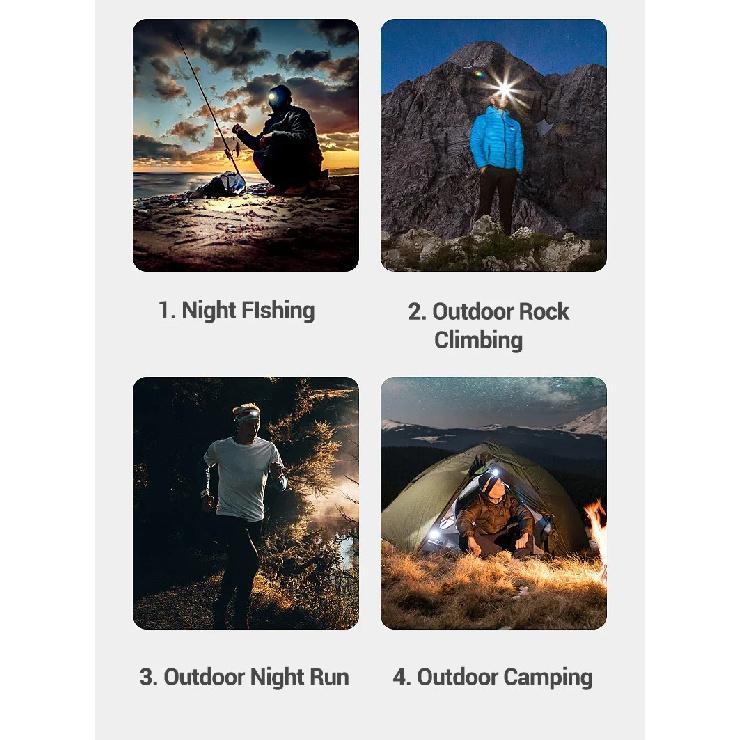 500 Lumen USB Rechargeable Headlamp Motion Sensor Bright LED Running Fishing Flash Head lamp Headlight Infrared Sensor Light