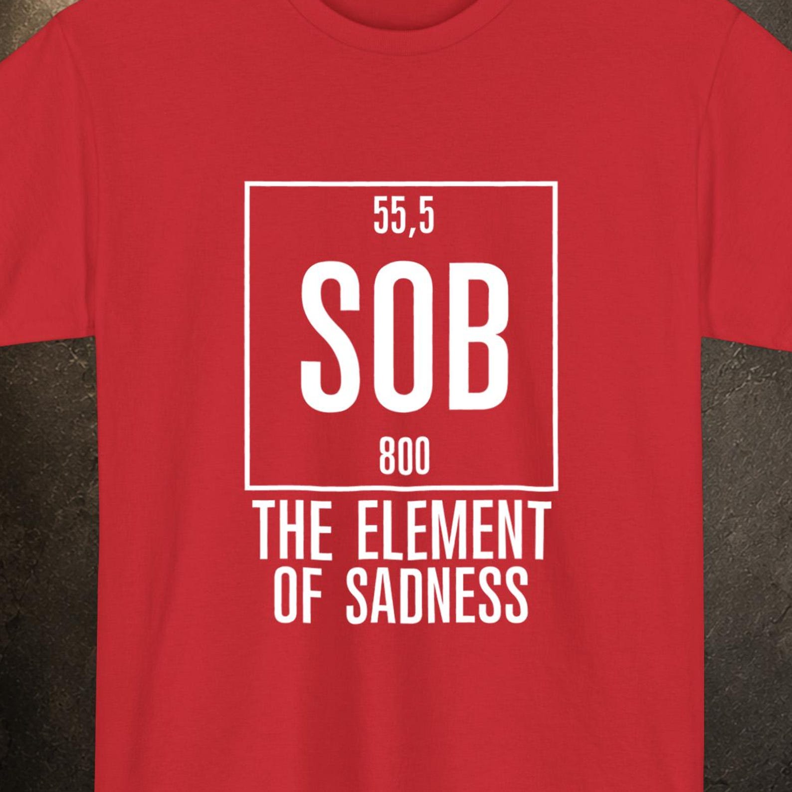 SOB Element of Surprise Chemist Tee, Science Humor Gift Shirt S