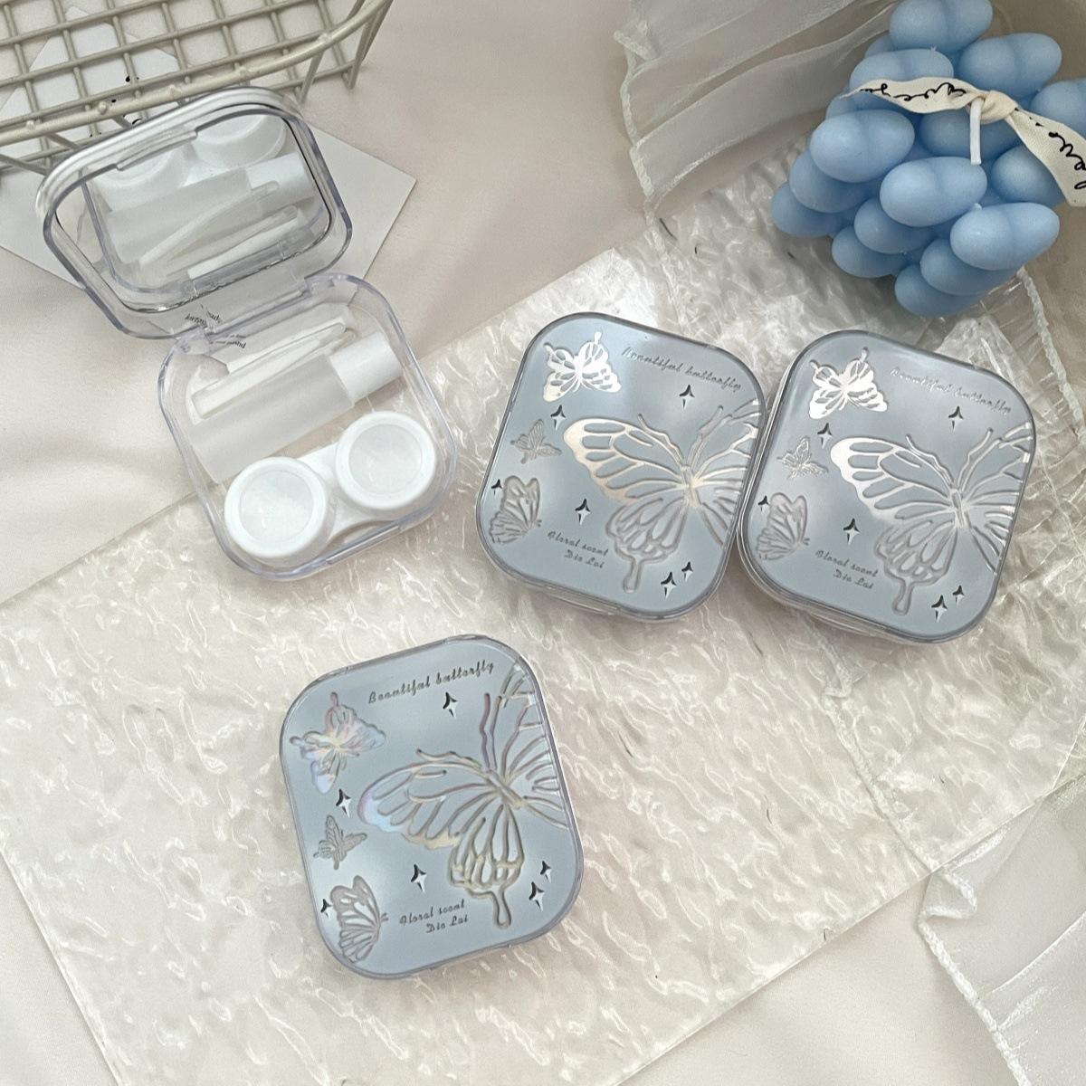 

1PC contact lens case square travel portable women laser lens cover container holder storage soaking box fashion accessories
