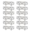 M3 12Pcs Stainless Steel Wire Rope Clips Double Grips Cable Clamps Fixing Wirerope Clips