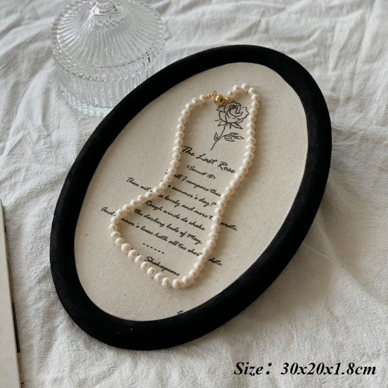 Retro Jewelry Display Tray Counter Earring Ring Display Trays Luxury Bracelet Storage Tray Live Streaming Jewelry Shooting Props