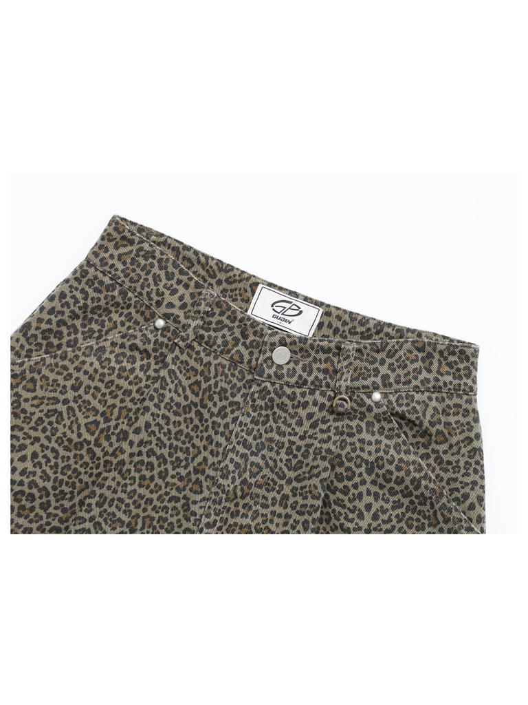 GUBIN (W) Double Pocket Leopard Pants