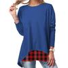 Damen Europäisch Amerikanisch Frühling Herbst Neuer Stil Hoodie Einfarbig Rundhalsausschnitt Langarm Pullover Lässig Vielseitiges Oberteil