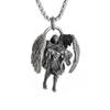 Vintage Punk Invertiertes Pentagram Satanisches Ziegen-Halskettenanhänger für Männer Einzigartiger Heidnischer Amulett-Schmuck