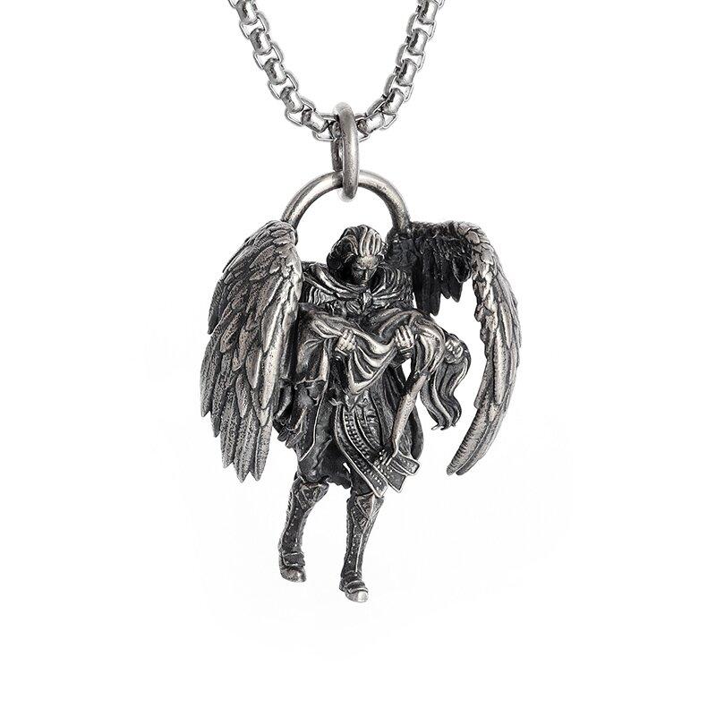 Vintage Punk Invertiertes Pentagram Satanisches Ziegen-Halskettenanhänger für Männer Einzigartiger Heidnischer Amulett-Schmuck