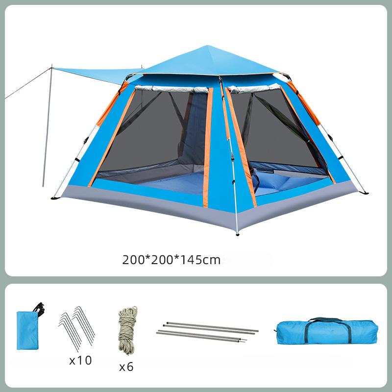 Outdoor Panoramic Doors and Windows Camping Tent Automatic Quickly Open Sunscreen and Waterproof Park Tent