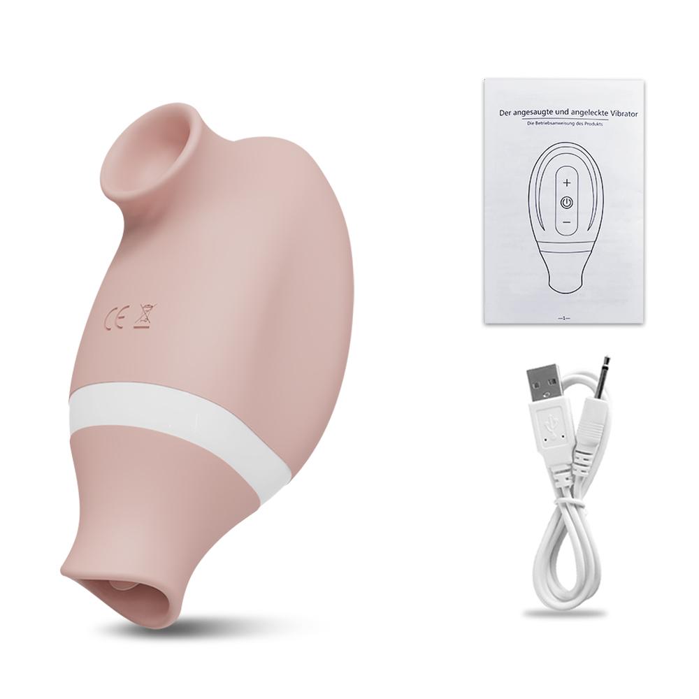 Clit Sucker Vibrator Clitoris Nipples Stimulator for Women 2-in-1 Sucking Tongue Licking Female Masturbator Sex Toy for Women