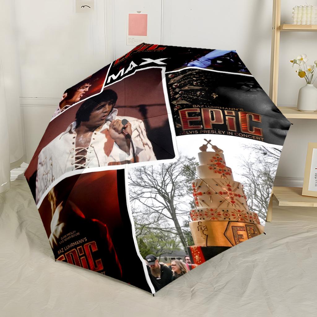 Rock Roll Legend Automatic Umbrella Compact & Durable 8-Rib Design Foldable Design Travel Essential Fashion Lovers Spiritual Gift