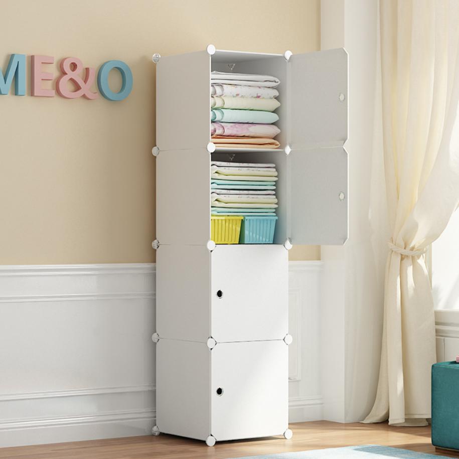 Modular Wardrobe Wardrobe Wardrobe White Shelves Bookshelf Post