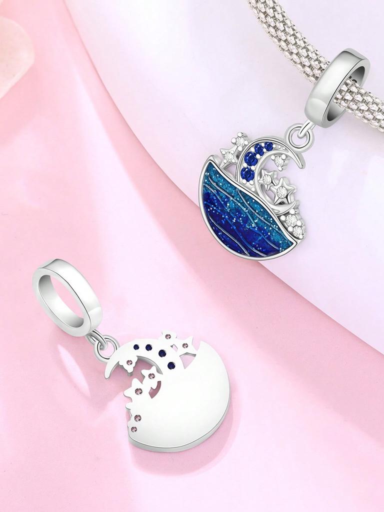 Charms Plata Copper Colors Sun Moon Stars Clips And Spacers Beads Pendant For Original Bracelet For Women Diy Jewelry Love Gift