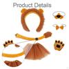 Girls Lion Costume Accessories Set Comfortable to Wear Bow Tie, Tail and Nose