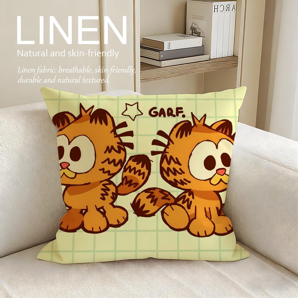 Classic Garfield Cushion Cover Pillowcase Set Pcs x x Breathable Washable Sofa Cushion Cover