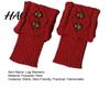 Buttoned Leg Cuffs Women Warmers Knitted Gaiters with Buttons Warm Boot Cuff Sock Jacquard Girl Short for Autumn Winter Daily Outings Street