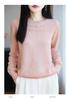 Lace Bead-Embellished Wool Sweater with Loose Comfortable Fit and Exquisite Lace Design for Fall/Winter Versatile Style