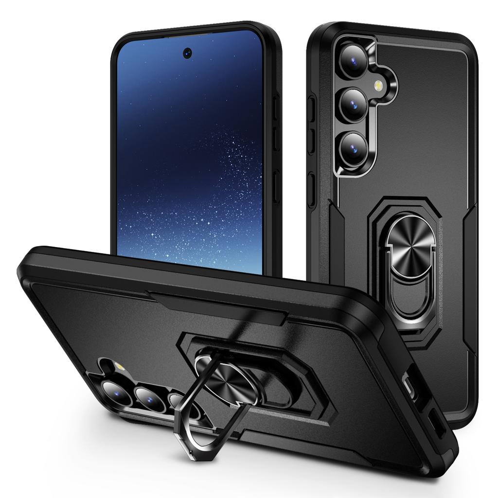 For Samsung Galaxy S25+/S24+ Case Military Grade Ring Kickstand PC + TPU Phone Cover