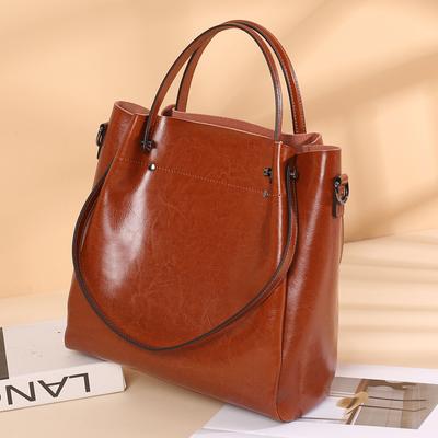 Nova bolsa feminina de couro grande capacidade fashion versátil bolsa de ombro mensageiro bolsa grande