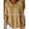 Womens Oversized Long Sleeve Crewneck Sweatshirt 2025 Fall Casual Pullover With 3D Print Acrylic Fabric