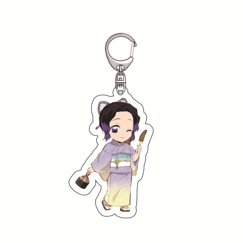 Anime Demon Slayer Acrylic Keychain Tanjiro Zenitsu Creative Accessory Charm Charm Decor Gift for Fans Collection