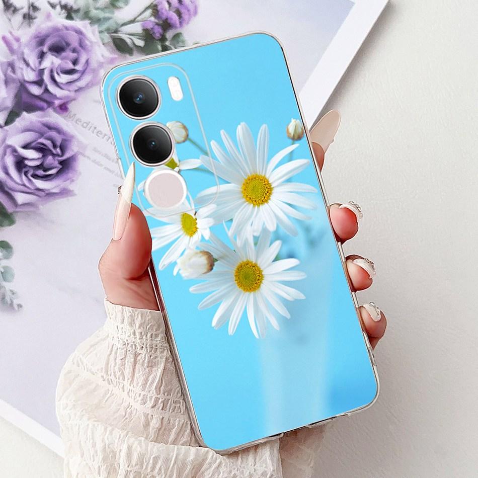 For Vivo Y19S V2419 Elegant Floral Butterfly Painting Phone Case For Vivo Y19s Y 19S 4G Soft Silicone TPU Cases