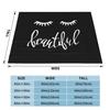 Sexy Glam Feminine Beauty Wink Eyelash Wool Blanket Eyelash Funny Throw Blankets for Home 200x150cm Quilt