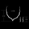 Bridal Jewelry Delicate Ol Claw Chain Rhinestone Fox Tail Necklace, Earrings Set 472
