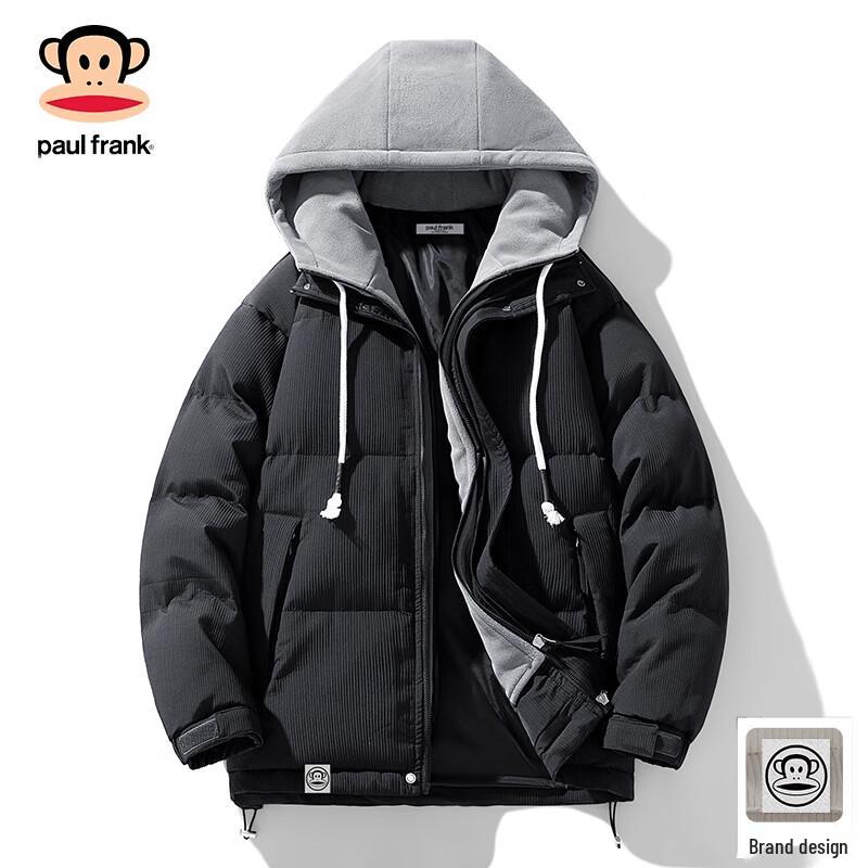 

Paul Frank Men s 2025 Winter Faux Two-Piece Hooded Padded Jacket 3XL