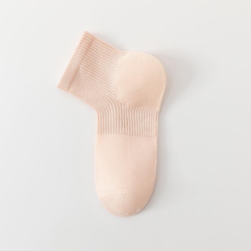 Damen Sommer Dünne Mesh Atmungsaktive 10A Antibakterielle Tube Rechte Winkel Socken
