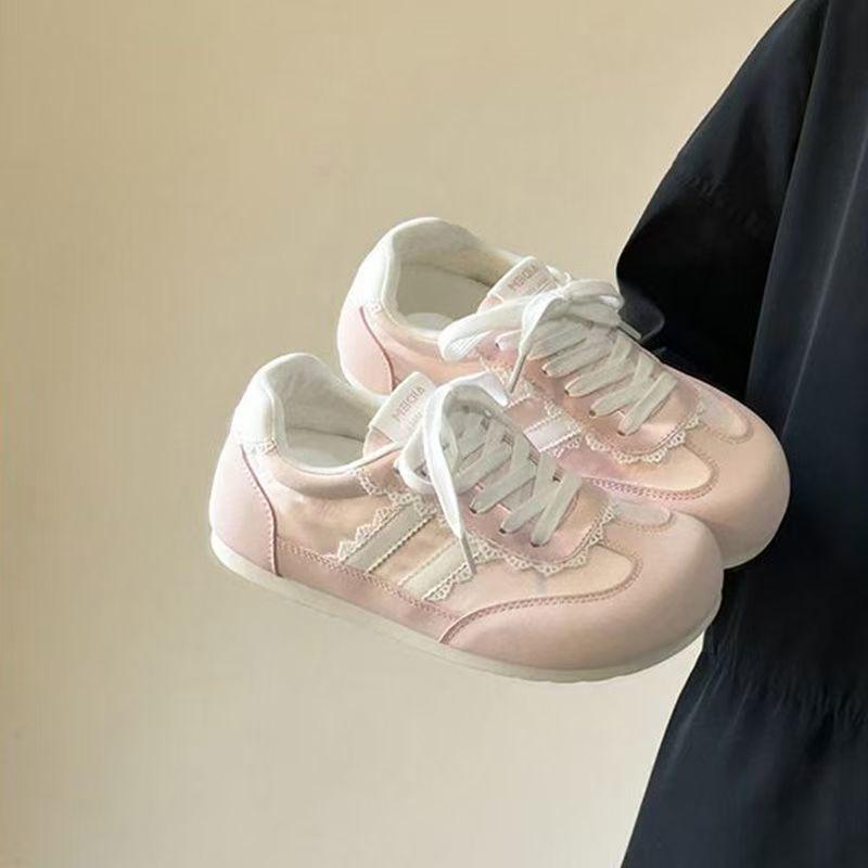 Puff Dexun Little White Shoes Children 2025 New Summer Thin Breathable Ballet Style Dexun Sports and Leisure Board Shoes