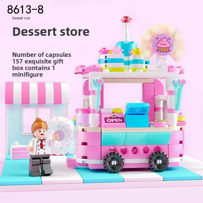 Yellow Crane Tower Chinese Style Building Blocks Kit With Abs Plastic For Kids Diy Creative Play