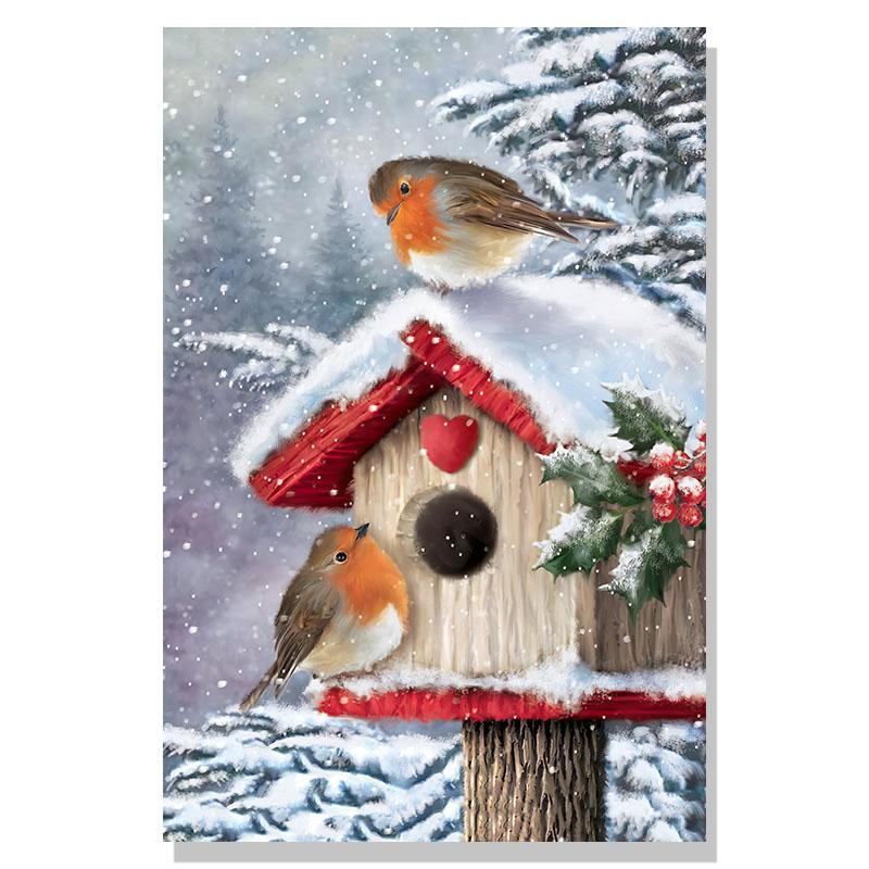 Christmas Day Picture Wall Art Canvas Painting Poster and Prints Nordic Wall Picture Children's Room Family Decoration Mural