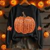 Women's fashionable and casual Halloween print pullover hoodie