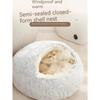 Cat Bed for Indoor Cats, Round Cat Nest Bed, Warm Soft Cat Cave Bed, Winter Self Warming Cat Bed, Small Puppy Pet Sleeping Bed