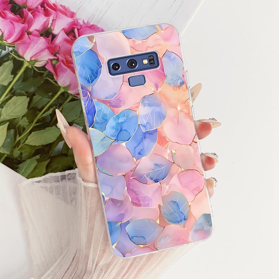 For Samsung Galaxy Note 9 Case SM-N960F Luxury Flower Butterfly Painted Cover Soft Slim Phone Case For Samsung Note 9 Note9 Bags
